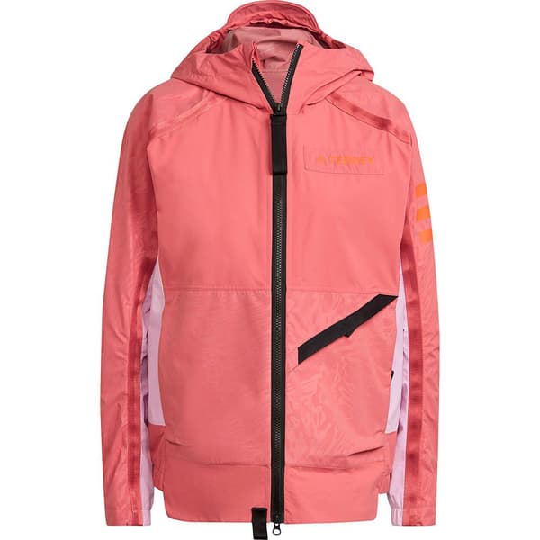Adidas Terrex Utilitas Rain Jacka Röd L Kvinna
