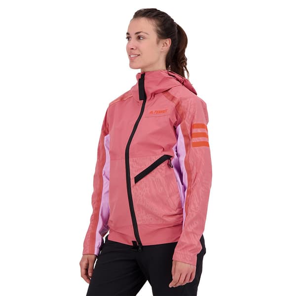 Adidas Terrex Utilitas Rain Jacka Röd L Kvinna