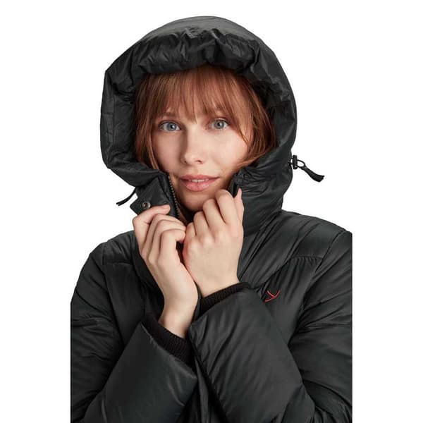 Nordisk Saga Extra Long Puffa Jakke Sort XL Kvinde