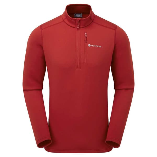 Montane Fury Fleecejakke Med Halv Lynlås Rød S Mand