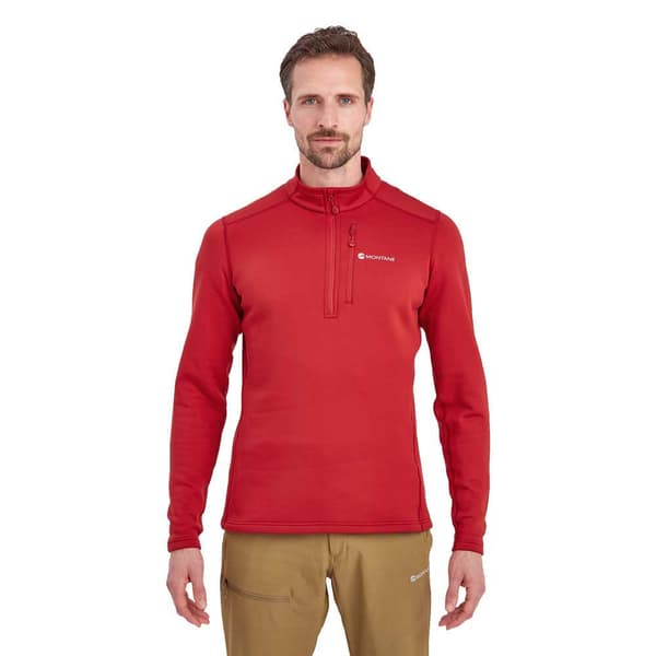 Montane Fury Fleecejakke Med Halv Lynlås Rød S Mand