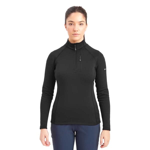 Montane Fury Fleecejakke Med Halv Lynlås Sort S Kvinde