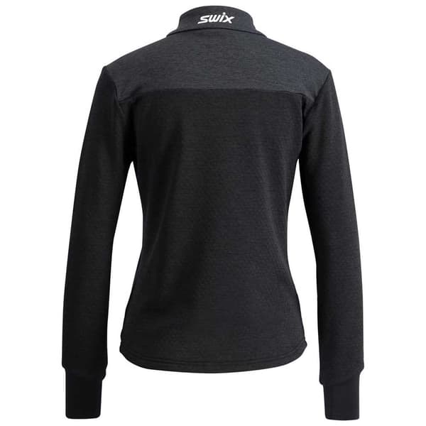 Swix Dynamic Fleecejakke Med Halv Lynlås Sort S Kvinde