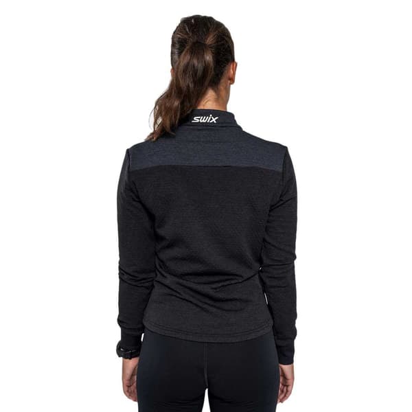 Swix Dynamic Fleecejakke Med Halv Lynlås Sort S Kvinde