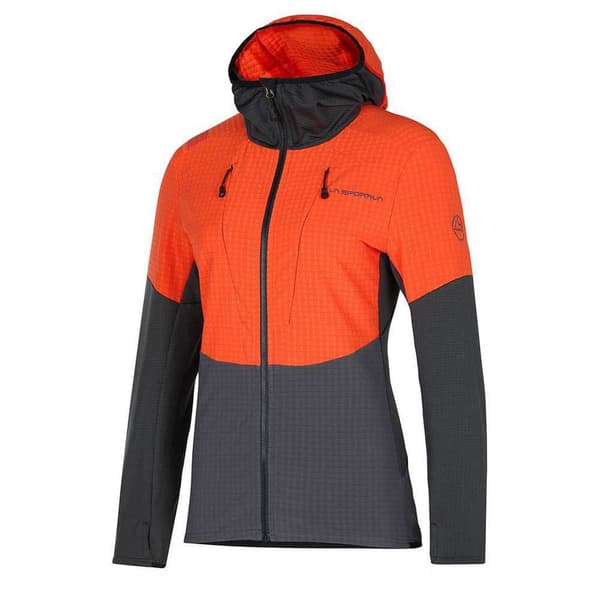 La Sportiva Session Tech Fleecejakke Med Hætte Orange S Kvinde