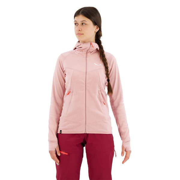 Salewa Puez Hybrid Polarlite Fleecejakke Med Hætte Rosa 2XL Kvinde