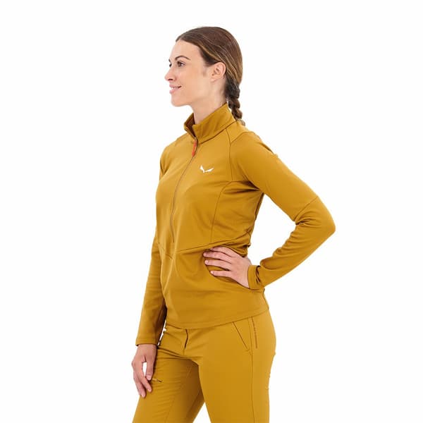 Salewa Puez Pullover Fleece Med Halv Dragkedja Brun 2XL Kvinna