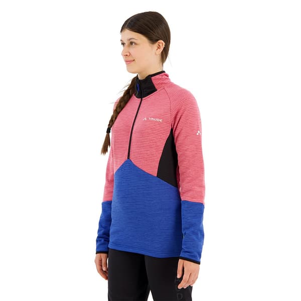 Vaude Larice Fleecejakke Med Halv Lynlås Rosa 40 Kvinde