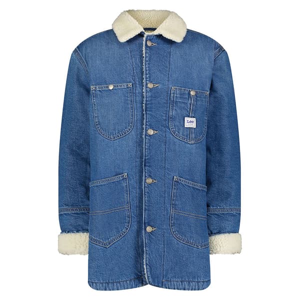 Lee Sherpa Lined Chore Jeansjacka Blå XL Kvinna