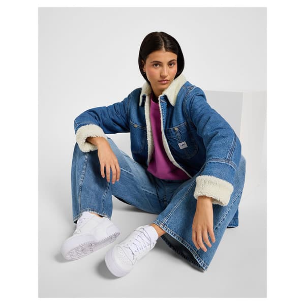 Lee Sherpa Lined Chore Jeansjacka Blå XL Kvinna