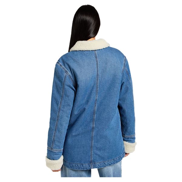 Lee Sherpa Lined Chore Jeansjacka Blå XL Kvinna