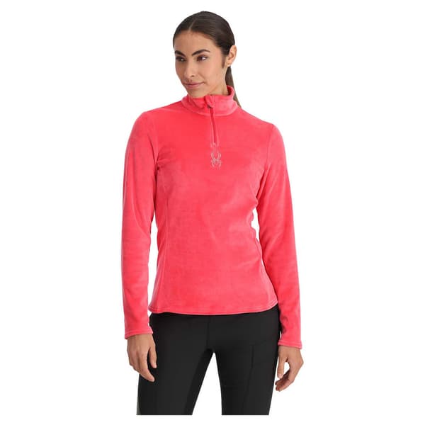 Spyder Shimmer Bug Fleece Med Halv Dragkedja Rosa L Kvinna