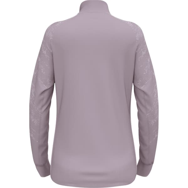 Odlo Berra Graphic Fleecejakke Med Halv Lynlås Lilla XS Kvinde