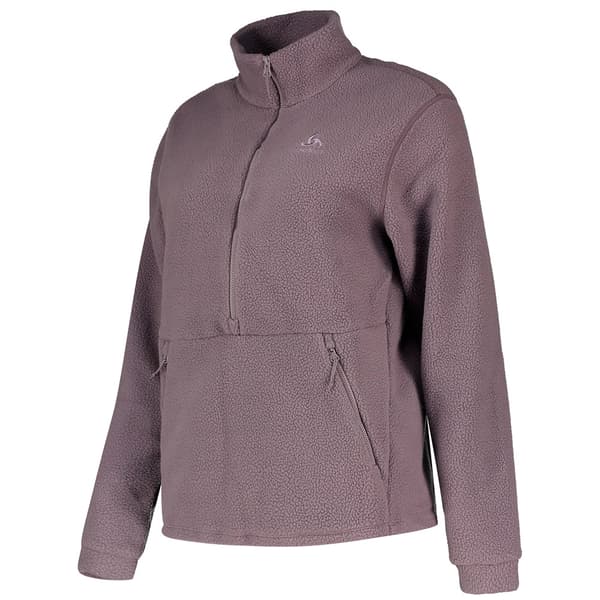 Odlo Essential 365 High Pile Fleece Med Halv Dragkedja Lila L Kvinna