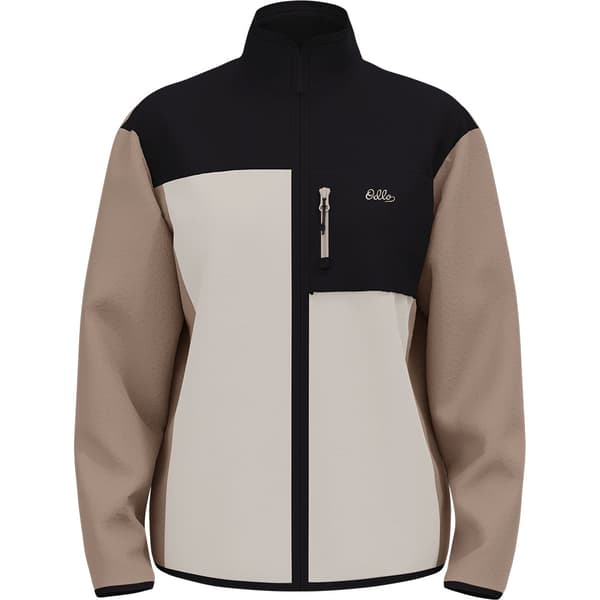 Odlo Essential High Pile Fleecejakke Med Halv Lynlås Beige,Sort XS Kvinde
