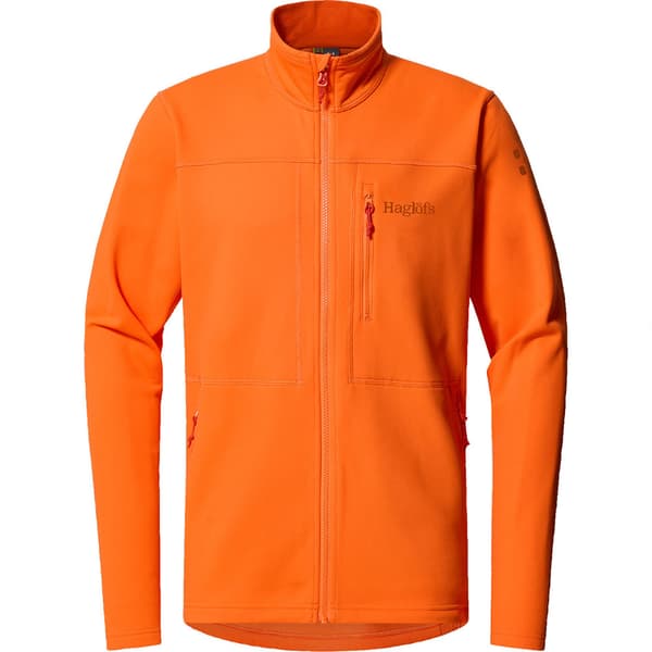 Haglofs Rosson Mid Fleecejakke Med Fuld Lynlås Orange S Mand