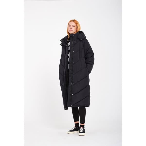 Volcom Alldaylong Puff Frakke Sort M Kvinde