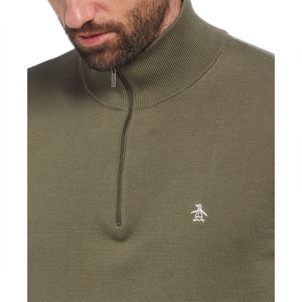 Original Penguin Opgm9c06 Halv Dragkedja Tröja Grönt S Man
