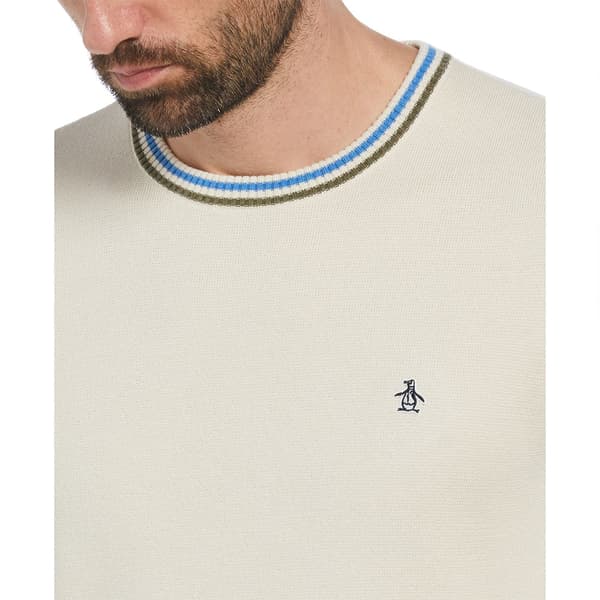 Original Penguin Tipped Crew Neck Villapaita Beige S Mies