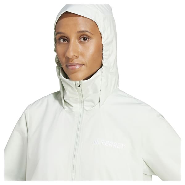 Adidas Multi Essentials 2l Rain Jakke Grøn XS Kvinde