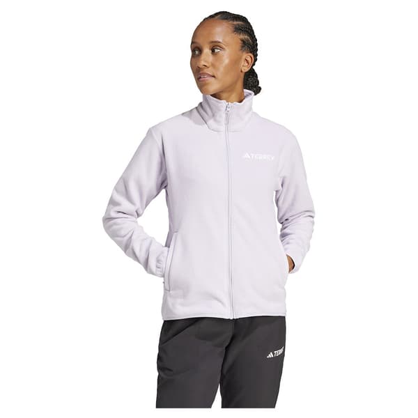 Adidas Multi Essentials Vetoketjullinen Fleecetakki Valkoinen L Nainen