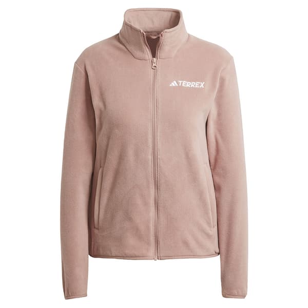 Adidas Multi Essentials Fleecejakke Med Fuld Lynlås Rosa M Kvinde
