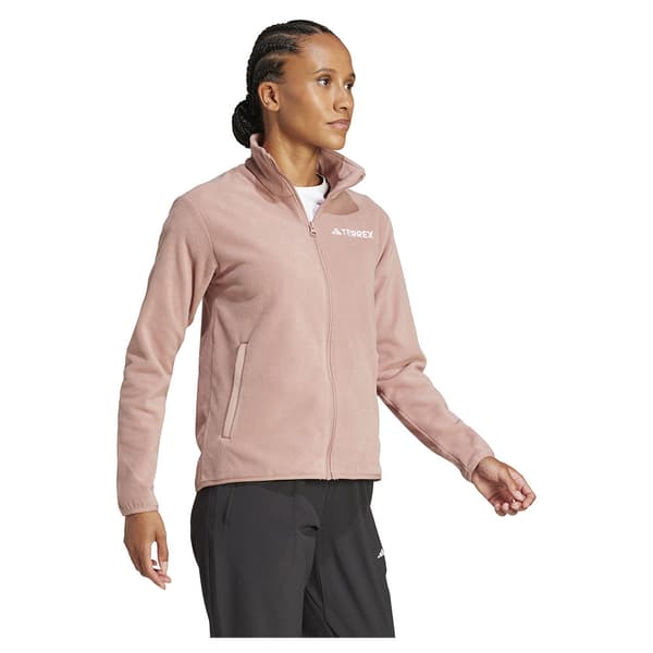 Adidas Multi Essentials Fleecejakke Med Fuld Lynlås Rosa M Kvinde