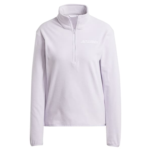 Adidas Multi Essentials Fleece Med Halv Dragkedja Rosa M Kvinna