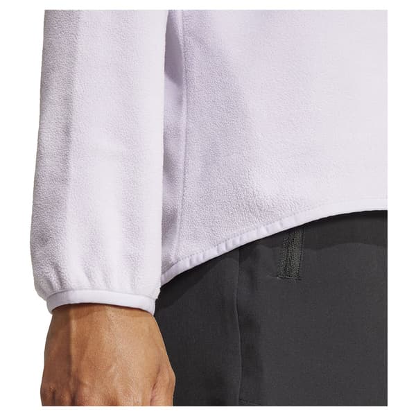 Adidas Multi Essentials Fleecejakke Med Halv Lynlås Rosa L Kvinde