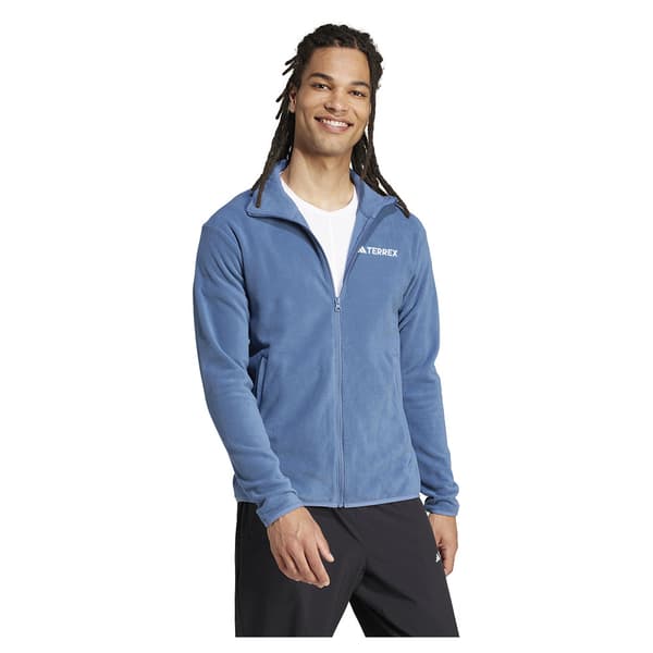 Adidas Multi Essentials Fleecejacka Med Dragkedja Blå XL Man