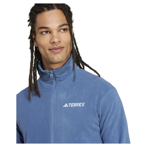 Adidas Multi Essentials Fleecejacka Med Dragkedja Blå XL Man