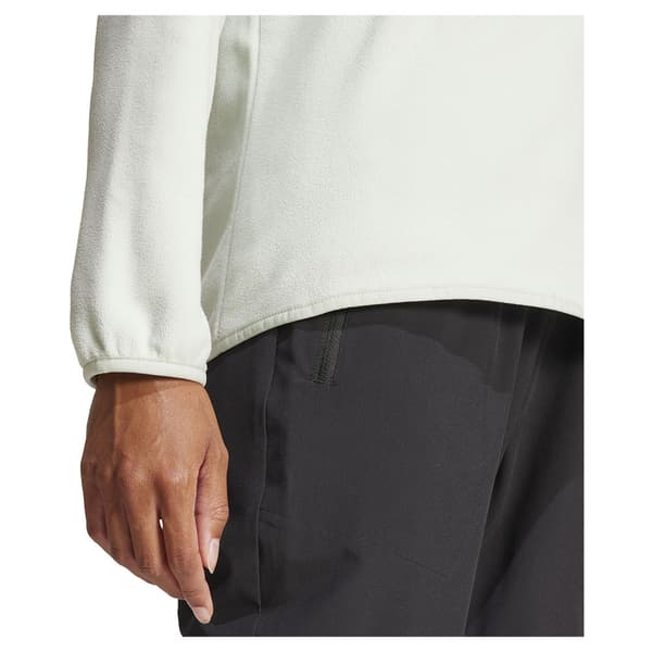Adidas Multi Essentials Fleece Med Halv Dragkedja Grönt XS Kvinna