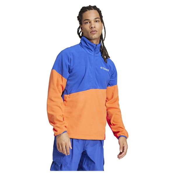 Adidas Terrex Multi Climawarm Fleece Med Halv Dragkedja Orange,Blå L Man