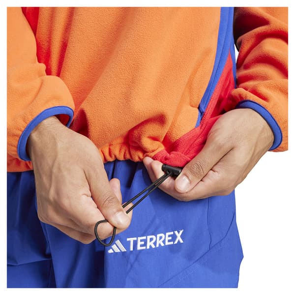 Adidas Terrex Multi Climawarm Fleece Med Halv Dragkedja Orange,Blå L Man