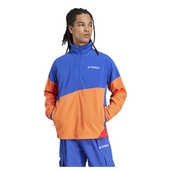 Adidas Terrex Multi Climawarm Fleece Med Halv Dragkedja Orange,Blå L Man