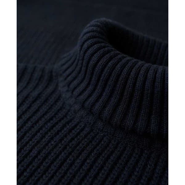 Superdry Merchant Textured Tröja Med Hög Krage Svart S Man