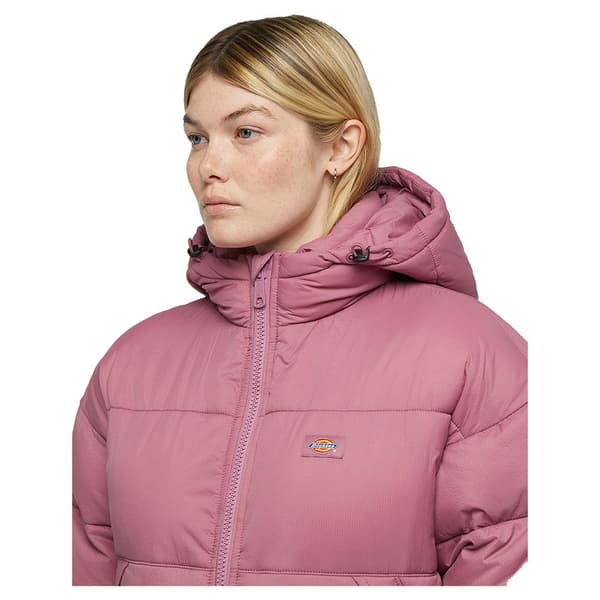 Dickies Alatna Oversized Pufferjakke Rosa XL Kvinde
