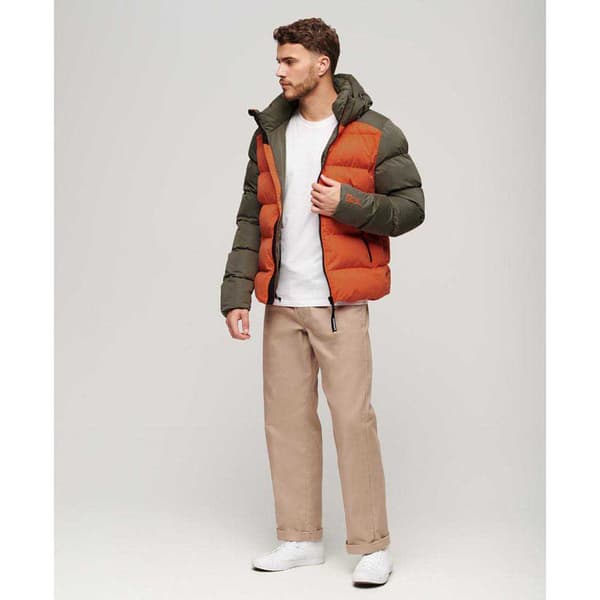 Superdry Colour Block Sport Jacka Grönt,Orange L Man