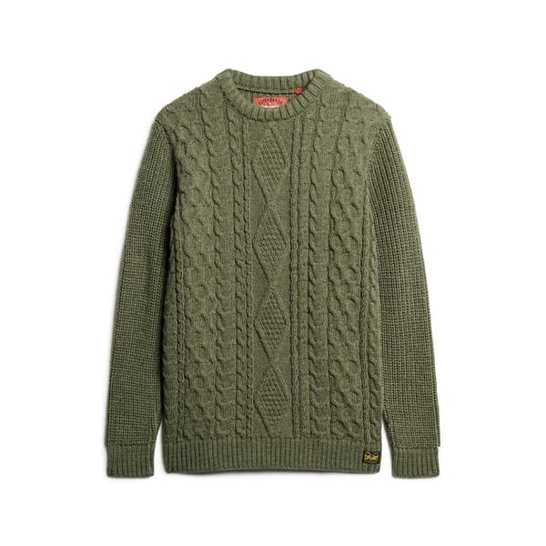 Superdry Jacob Cable Tröja Grönt XL Man