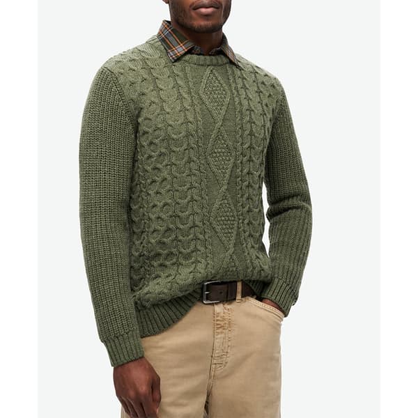 Superdry Jacob Cable Tröja Grönt XL Man