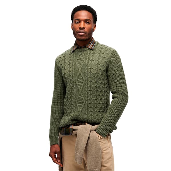 Superdry Jacob Cable Tröja Grönt XL Man