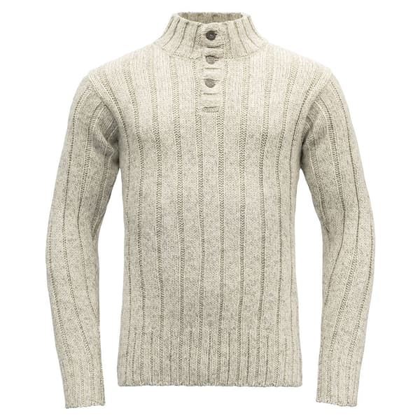 Devold Of Norway Nansen Wool Button Neck Trøje Beige 2XL Mand