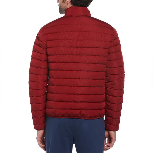 Original Penguin Lightweight Faux Down Colorblock Pufferjakke Rød S Mand