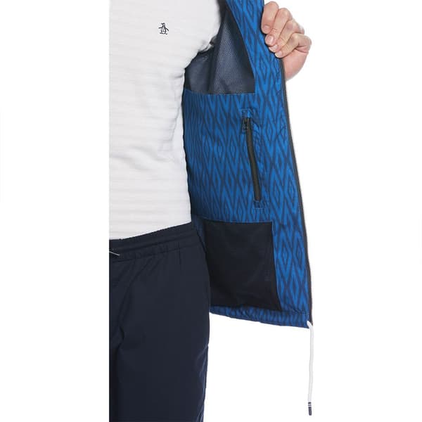 Original Penguin Rec Ratner Aop Diamond Jakke Blå M Mand