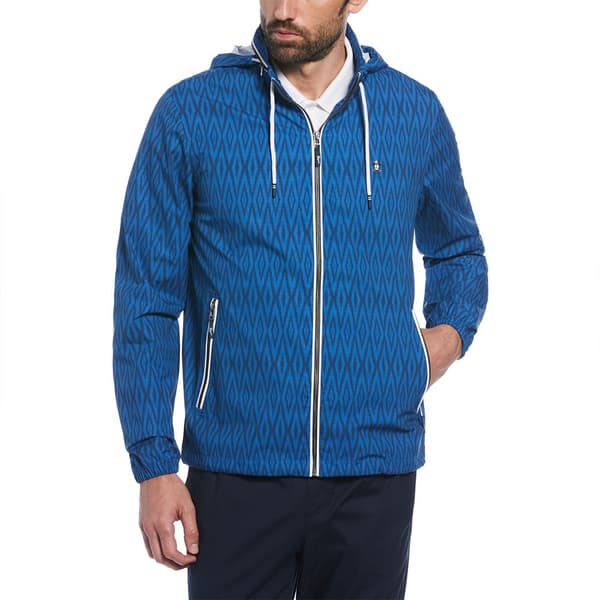 Original Penguin Rec Ratner Aop Diamond Jakke Blå M Mand