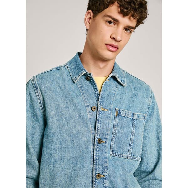 Pepe Jeans Elson Jeansjacka Blå L Man