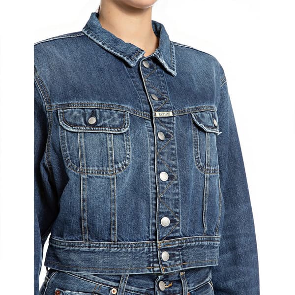 Replay W7z1 .000.800 721 Denimjakke Blå XL Kvinde