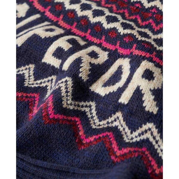 Superdry Fairisle Branded Jumper Trøje Blå S Kvinde