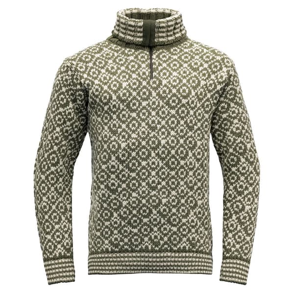 Devold Of Norway Svalbard Wool Zip Neck Trøje Grøn XS Mand