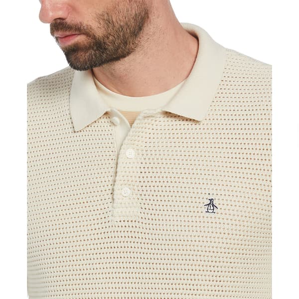 Original Penguin Mesh Trøje Beige L Mand